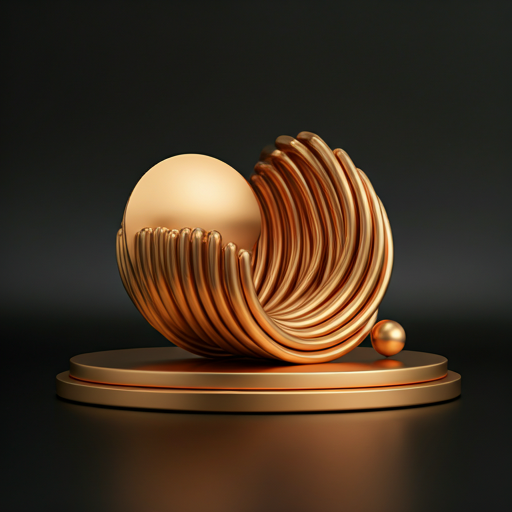 Minimalist abstract high-end product photography with golden lighting